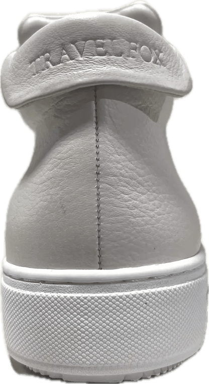 Travel Fox Mid Top 30th Anniversary Men's White Nappa Leather Sneakers 915612 107 Shoes by Travel Fox – Don't Panic Shoes