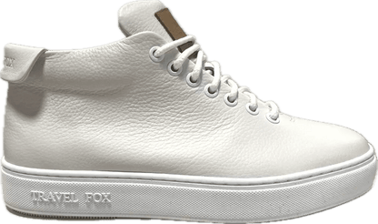 Travel Fox Mid Top 30th Anniversary Men's White Nappa Leather Sneakers 915612 107 Shoes by Travel Fox – Don't Panic Shoes