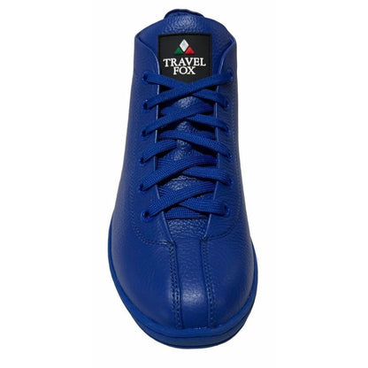 Travel Fox Spider Men's Royal Blue Nappa Leather Mid Top Sneakers 915601 05 Shoes by Travel Fox – Don't Panic Shoes