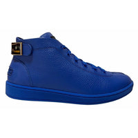 Thumbnail for Travel Fox Men’s Dark Blue Leather Sneakers