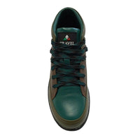 Thumbnail for Travel Fox Men’s Khaki Green Leather Sneakers