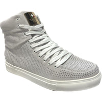 Thumbnail for Travel Fox Men’s Silver High Top Sneakers