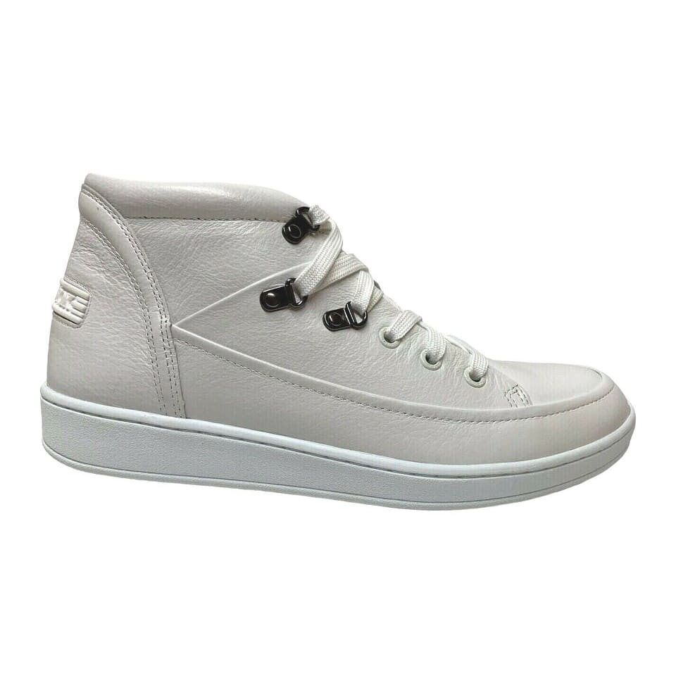 Travel Fox Men’s White Leather High Top Sneakers 916103-107