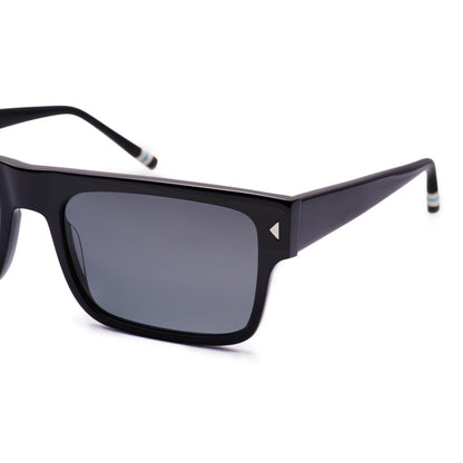 Tredwell Sunglasses Mazzachelli Acetate Glossy Black Smoke by Out East Eyewear – Don't Panic Shoes