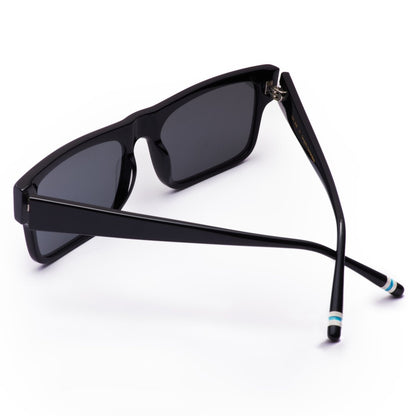 Tredwell Sunglasses Mazzachelli Acetate Glossy Black Smoke by Out East Eyewear – Don't Panic Shoes