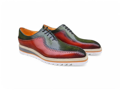 Two Tone Hand Burnished Brogue Oxford Calfskin Ks550 - 05t Shoes by Carrucci Shoes – Don't Panic Shoes