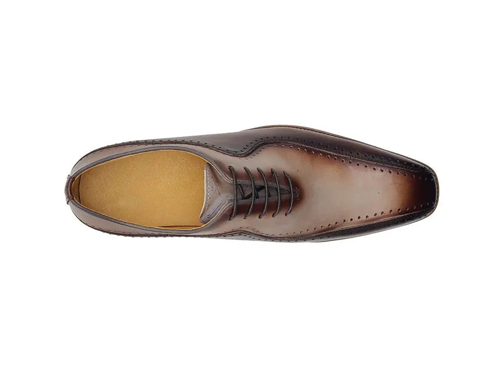Two Tone Hand Burnished Brogue Oxford Calfskin Ks550 - 05t Shoes by Carrucci Shoes – Don't Panic Shoes