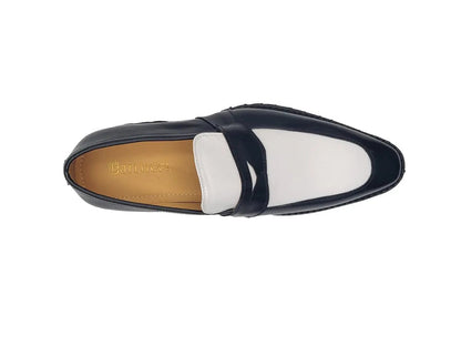 Two Tone Patent Leather Penny Loafer Leather Ks480 - 102pt Shoes by Carrucci Shoes – Don't Panic Shoes