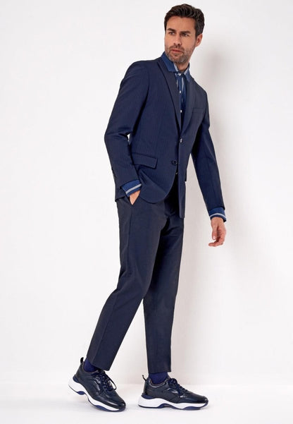 Ultrecht Leather Navy Dress Sneaker Lining Cushioned Insole MEN SHOES by Sepol Shoes – Don't Panic Shoes