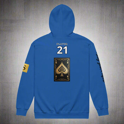 "HIGH STAKES 21" Unisex heavy blend zip hoodie