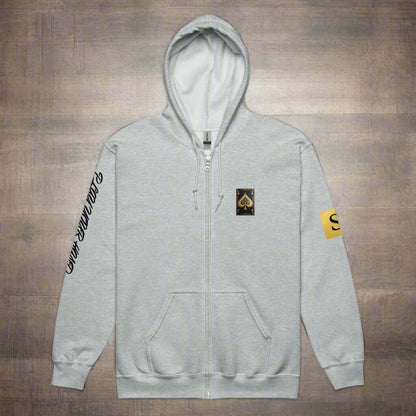 "HIGH STAKES 21" Unisex heavy blend zip hoodie