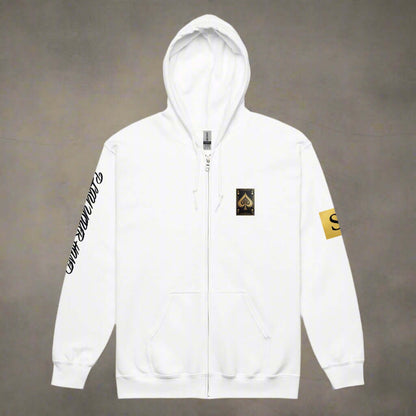 "HIGH STAKES 21" Unisex heavy blend zip hoodie