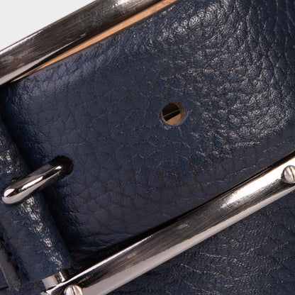 The Draco Navy Calfskin Belt