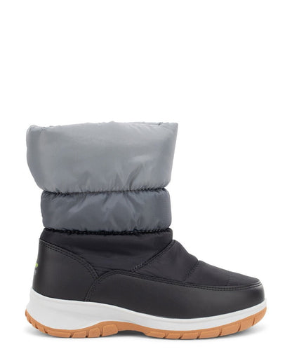 Uptown Mid InSulated Boot Women’s Vegan Fur Nylon Black Snow Boots by Western Chief Women's – Don't Panic Shoes