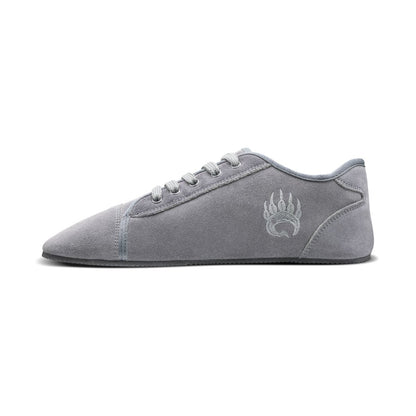 Ursus Sltg1 Suede Leather Ice Grey Barefoot Sneaker Shoe by Bearfoot – Don't Panic Shoes
