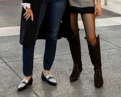 VaneSa Knee High Boot Women’s Brown Suede Memory Foam 50mm Boots by Beautiisoles – Don't Panic Shoes