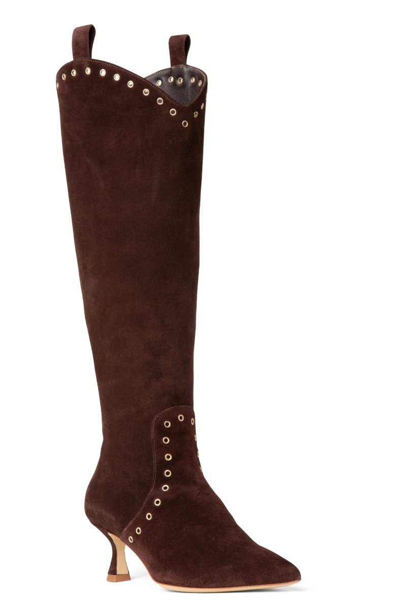 VaneSa Knee High Boot Women’s Brown Suede Memory Foam 50mm Boots by Beautiisoles – Don't Panic Shoes
