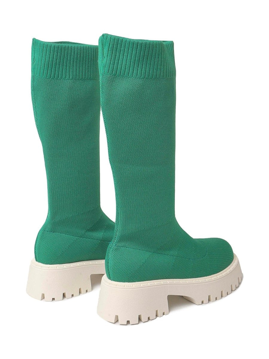 Vanessa | Green Boots by J.Adams – Don't Panic Shoes