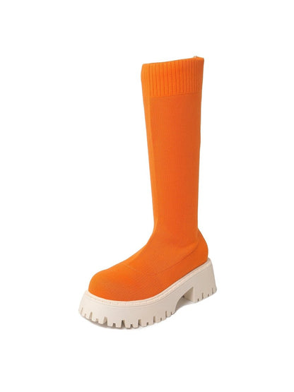 Vanessa | Orange Boots by J.Adams – Don't Panic Shoes