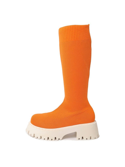 Vanessa | Orange Boots by J.Adams – Don't Panic Shoes