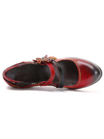 Veda Hand Embossed Leather Shoes Pumps by Colorstepshoes – Don't Panic Shoes