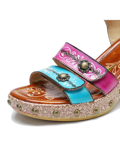 Velcro Adjustable Sandals Sandals by Colorstepshoes – Don't Panic Shoes