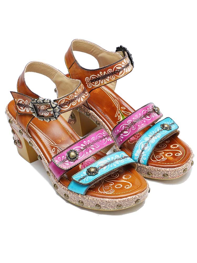 Velcro Adjustable Sandals Sandals by Colorstepshoes – Don't Panic Shoes