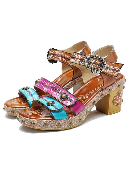 Velcro Adjustable Sandals Sandals by Colorstepshoes – Don't Panic Shoes