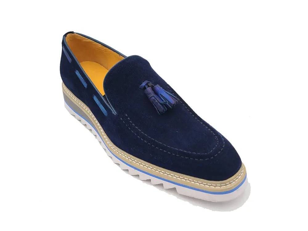 Venetian Premium Loafer Tassel Calfskin Suede Slip On Ks550 - 06s Shoes by Carrucci Shoes – Don't Panic Shoes