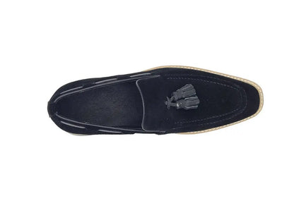 Venetian Premium Loafer Tassel Calfskin Suede Slip On Ks550 - 06s Shoes by Carrucci Shoes – Don't Panic Shoes
