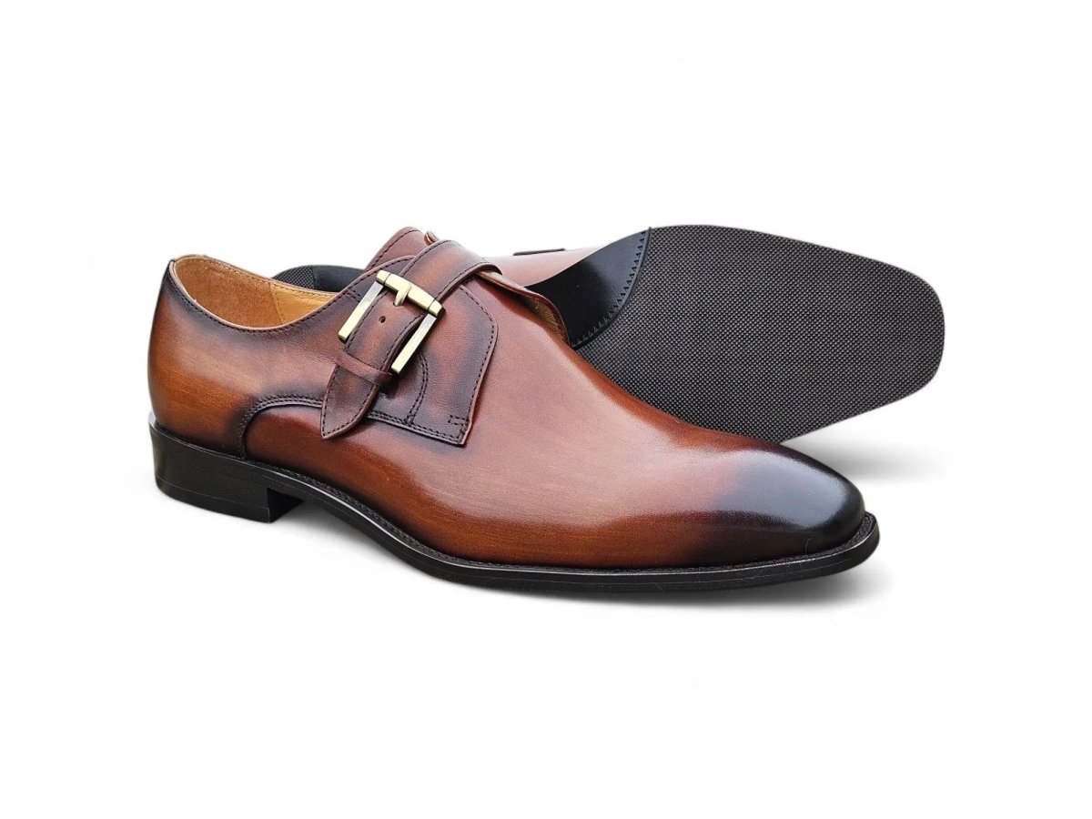 Versatile Fashion Single Monk Strap Loafer Calf Leather Ks509 - 12 Shoes by Carrucci Shoes – Don't Panic Shoes