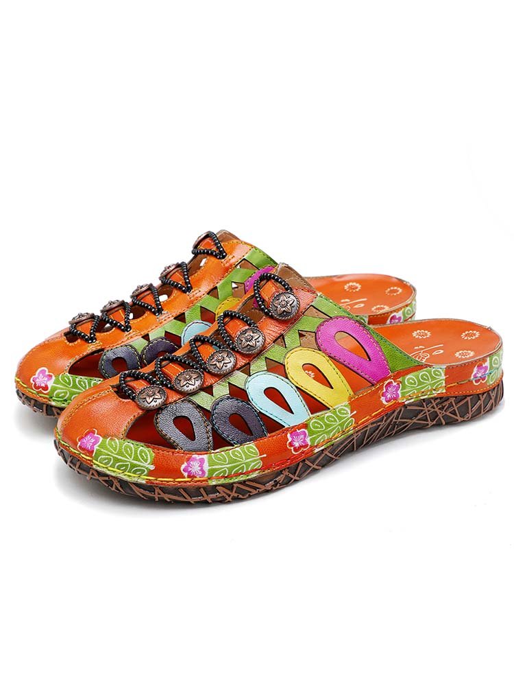 Vintage Handmade Colorful Sandals Sandals by Colorstepshoes – Don't Panic Shoes
