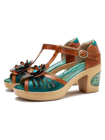 Vintage Handmade Fish Mouth Floral Sandals Sandals by Colorstepshoes – Don't Panic Shoes