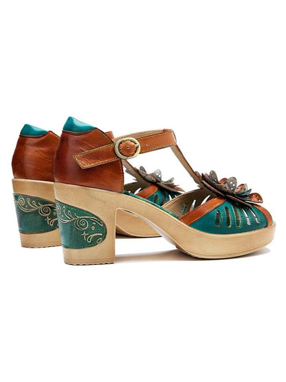 Vintage Handmade Fish Mouth Floral Sandals Sandals by Colorstepshoes – Don't Panic Shoes