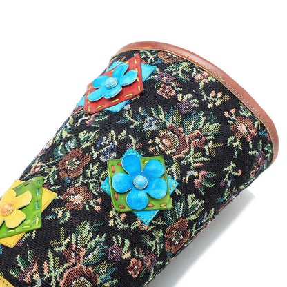 Vintage Handmade Stunning Floral Boots Boots by Colorstepshoes – Don't Panic Shoes