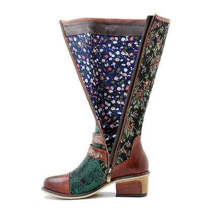 Vintage Handmade Stunning Floral Boots Boots by Colorstepshoes – Don't Panic Shoes