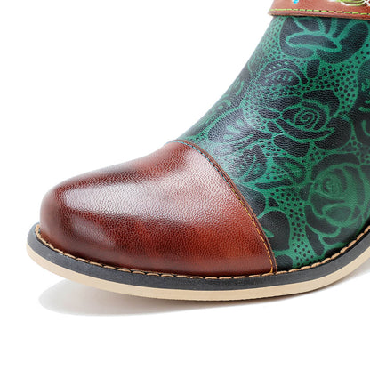 Vintage Handmade Stunning Floral Boots Boots by Colorstepshoes – Don't Panic Shoes