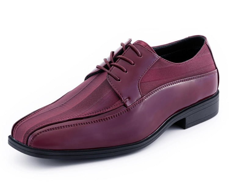 Viotti 179 Burgundy Men’S Patent Leather Derby Shoes Oxfords by Viotti – Don't Panic Shoes