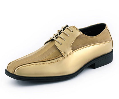 Viotti 179 Gold Men’S Patent Leather Derby Shoes Oxfords by Viotti – Don't Panic Shoes