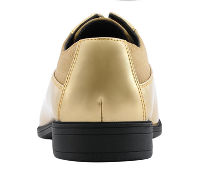 Viotti 179 Gold Men’S Patent Leather Derby Shoes Oxfords by Viotti – Don't Panic Shoes