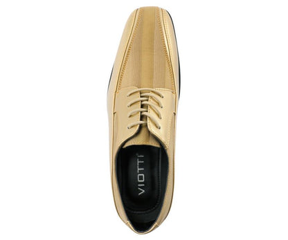 Viotti 179 Gold Men’S Patent Leather Derby Shoes Oxfords by Viotti – Don't Panic Shoes