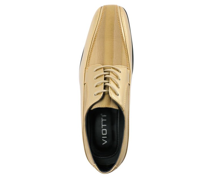 Viotti 179 Gold Men’S Patent Leather Derby Shoes Oxfords by Viotti – Don't Panic Shoes