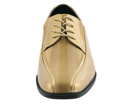 Viotti 179 Gold Men’S Patent Leather Derby Shoes Oxfords by Viotti – Don't Panic Shoes