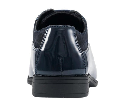 Viotti 179 Navy Men’S Patent Leather Derby Shoes Oxfords by Viotti – Don't Panic Shoes