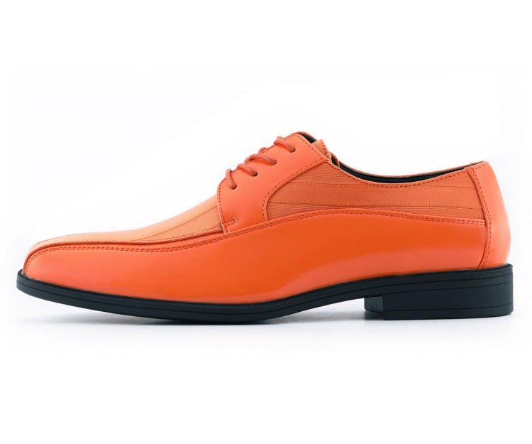 Viotti 179 Orange Men’S Patent Leather Derby Shoes Oxfords by Viotti – Don't Panic Shoes