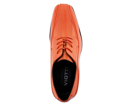 Viotti 179 Orange Men’S Patent Leather Derby Shoes Oxfords by Viotti – Don't Panic Shoes