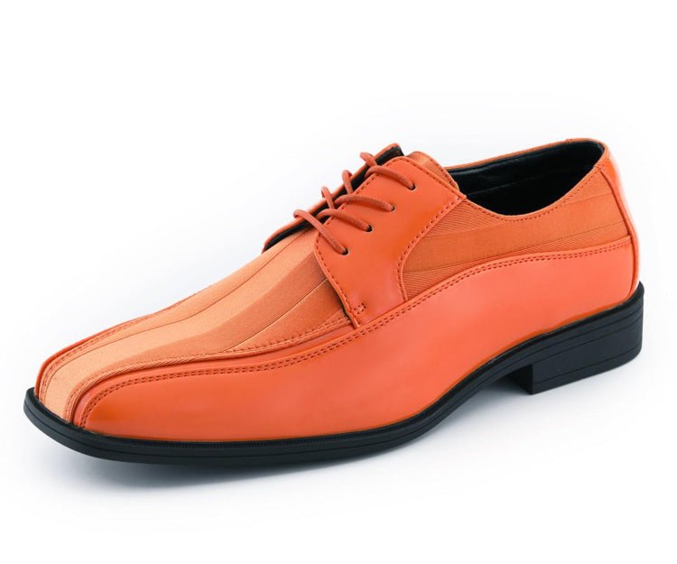 Viotti 179 Orange Men’S Patent Leather Derby Shoes Oxfords by Viotti – Don't Panic Shoes
