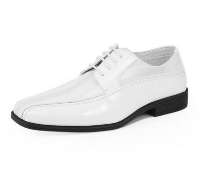 Viotti 179 White Men’S Patent Leather Derby Shoes Oxfords by Viotti – Don't Panic Shoes