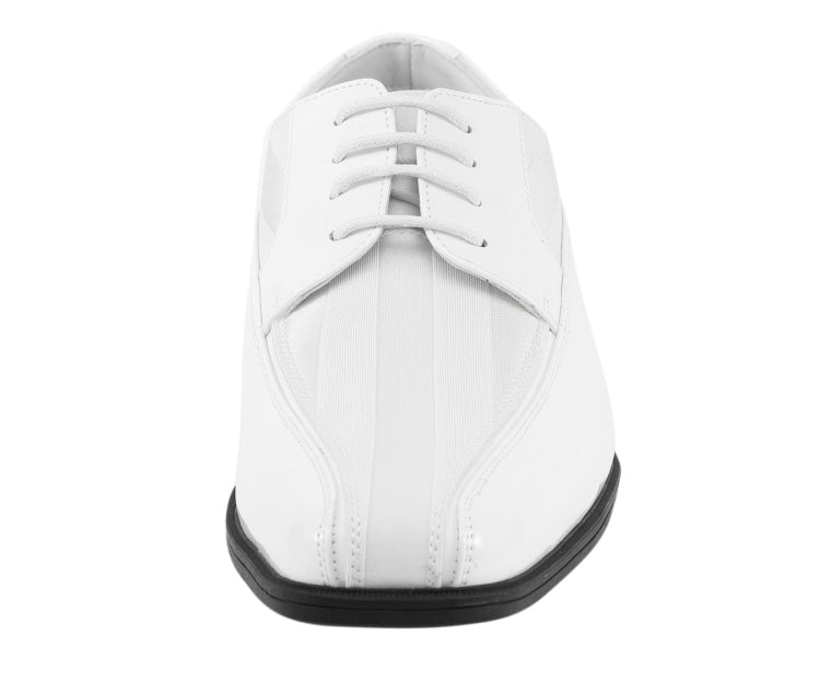 Viotti 179 White Men’S Patent Leather Derby Shoes Oxfords by Viotti – Don't Panic Shoes