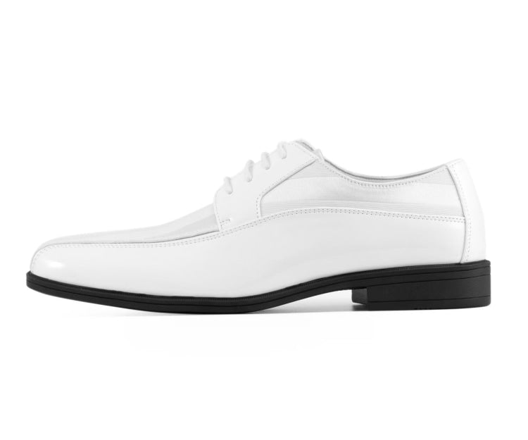 Viotti 179 White Men’S Patent Leather Derby Shoes Oxfords by Viotti – Don't Panic Shoes